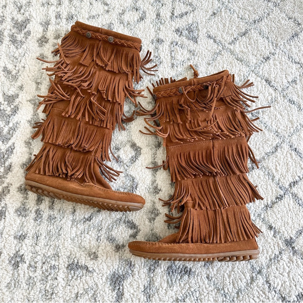 Minnetonka Five Layer Fringe Boots - image 1